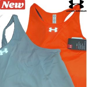 🛑CLEARANCE‼️ 🆕 Under Armour HeatGear® Qualifier racer back Tank Orange